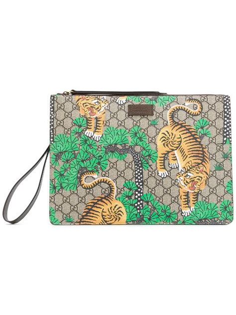 gucci bengal tiger clutch|Gucci tiger print.